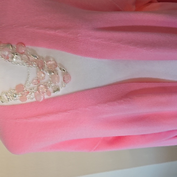 Chic Bubblegum Pink Women's Oversized Cardigan With Pockets NWOT - Picture 3 of 7